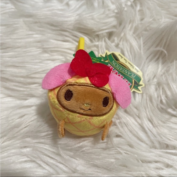 Sanrio | Small Pets | Kuromi Mini Pole Plantation Pineapple  My melody mini pole plantation pineapple 3” plush bag charm Hawaii sanrio
